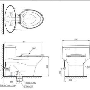 Ảnh công trình thực tế Bồn Cầu Điện Tử TOTO MS904W6#XW Kèm Nắp Rửa Điện Tử WASHLET Dòng C5 – TCF6531Z (220V)