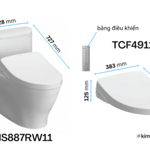 Ảnh công trình thực tế Bồn Cầu Điện Tử TOTO MS887RW11#XW Kèm Nắp Rửa Điện Tử WASHLET Dòng S7 – TCF4911Z (220V)