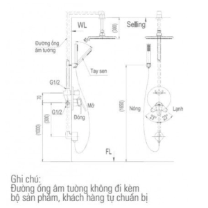 Ảnh công trình thực tế Vòi Sen Tắm INAX BFV-71SEC Âm Tường