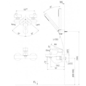 Alternative view of Vòi Sen Tắm INAX BFV-6003S Nóng Lạnh