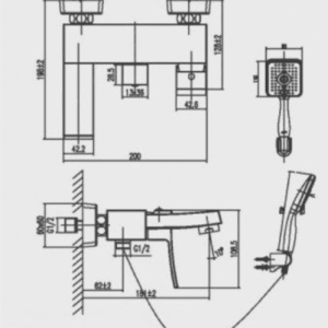 Alternative view of Vòi Sen Tắm INAX BFV-403S Nóng Lạnh