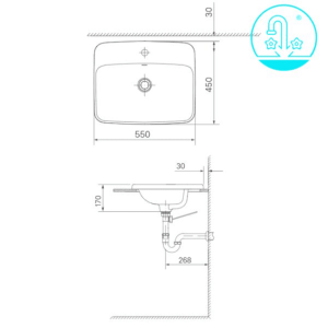 Ảnh công trình thực tế Chậu Rửa Lavabo INAX AL-2398V Dương Vành Aqua Ceramic