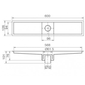 Ảnh công trình thực tế Phễu Thoát Sàn INAX PBFV-600 Dài 60cm