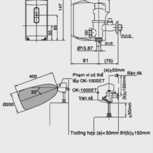 Ảnh công trình thực tế Van Xả Tiểu Nam INAX OK-100SET(A) Cảm Ứng Ống Thẳng