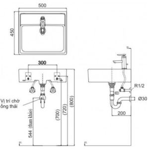 Ảnh công trình thực tế Chậu Rửa Lavabo INAX L-293V Đặt Bàn
