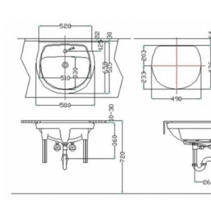 Alternative view of Chậu Rửa Lavabo INAX AL-2094V Âm Bàn Aqua Ceramic