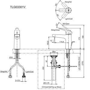 Ảnh công trình thực tế Vòi Lavabo TOTO TLG03301V Gật Gù Nóng Lạnh GS
