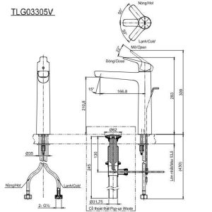 Ảnh công trình thực tế Vòi Lavabo TOTO TLG03305V Gật Gù Nóng Lạnh GS