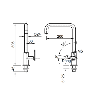 Alternative view of Vòi bếp lạnh INAX SFV-30