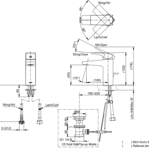 Alternative view of Vòi Lavabo TOTO TVLM108RU Gật Gù Nóng Lạnh RUFICE
