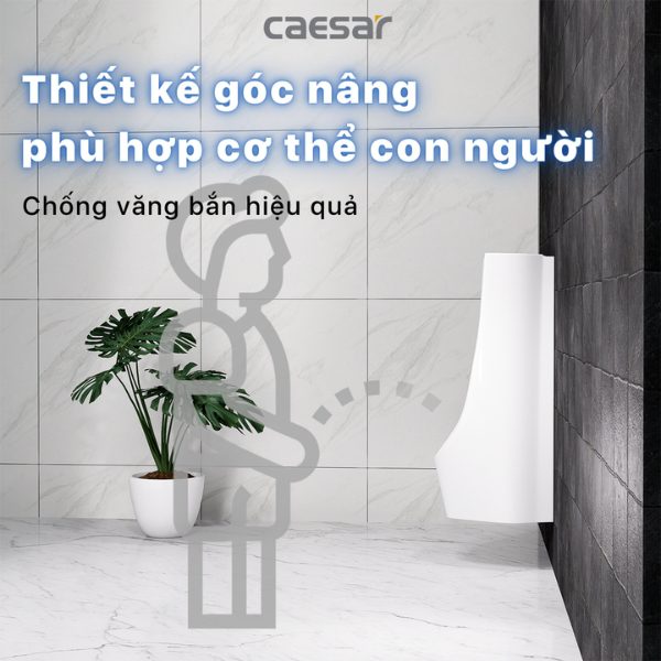 Ảnh công trình thực tế Bệ Tiểu Treo Caesar U0237