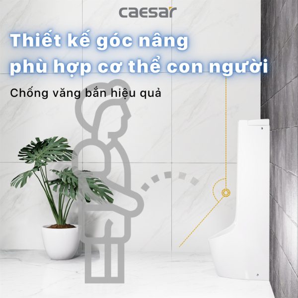 Ảnh công trình thực tế Bệ Tiểu Treo Caesar U0284