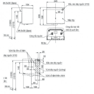 Ảnh công trình thực tế Máy Sấy Tay TOTO TYC322WF Treo Tường
