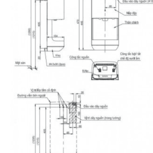 Ảnh công trình thực tế Máy Sấy Tay TOTO TYC322W Treo Tường