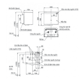 Ảnh công trình thực tế Máy Sấy Tay TOTO TYC322M Tốc Độ Cao