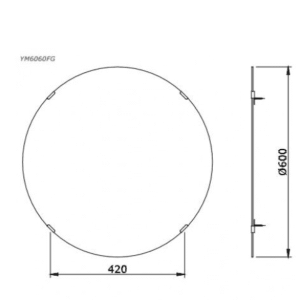 Ảnh công trình thực tế Gương Phòng Tắm TOTO YM6060FG Chống Mốc