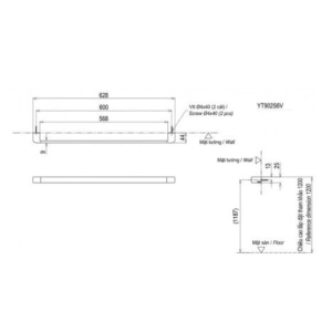 Ảnh công trình thực tế Thanh Vắt Khăn TOTO YT902S6V