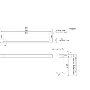 Ảnh công trình thực tế Thanh Vắt Khăn TOTO YT902S4V