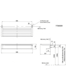 Ảnh công trình thực tế Thanh Vắt Khăn TOTO YTS903BV 2 Tầng