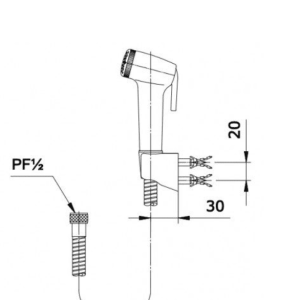 Alternative view of Vòi xịt vệ sinh TOTO TVCF201