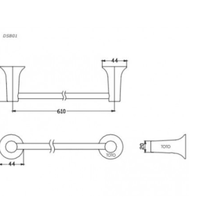 Ảnh công trình thực tế Thanh Vắt Khăn TOTO DSB01