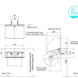 Ảnh công trình thực tế Móc Treo Giấy Vệ Sinh TOTO YH903V