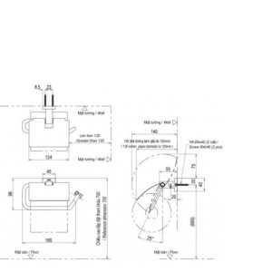 Ảnh công trình thực tế Móc Treo Giấy Vệ Sinh TOTO YH408RV