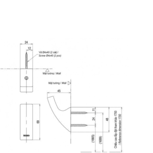 Ảnh công trình thực tế Móc Áo TOTO YRH903V