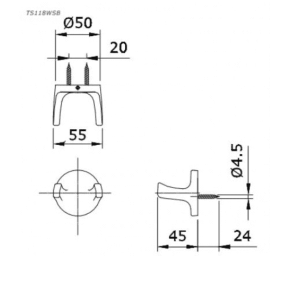 Alternative view of Móc Áo TOTO TS118WSB