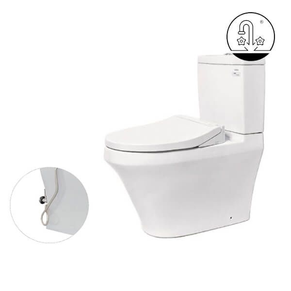 Ảnh công trình thực tế Bồn Cầu TOTO CS948DE2#XW 2 Khối Nắp Rửa Cơ TCW07S