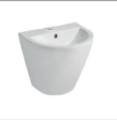 Chậu Rửa Lavabo BELLO BB – 800603 Treo Tường Liền Chân