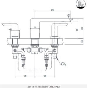 Alternative view of Vòi Xả Bồn TOTO TX467SKBR Nóng Lạnh