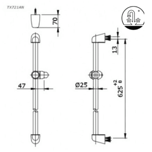 Ảnh công trình thực tế Thanh Trượt Sen Tắm TOTO TX721AN