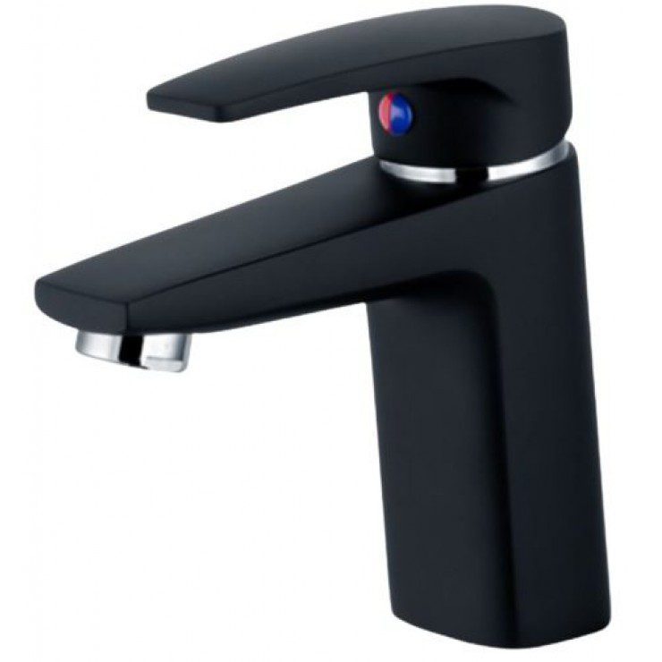 Vòi Lavabo CAESAR B390CBU Nóng Lạnh Xả Nhấn Màu Đen