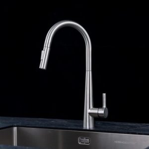 Ảnh công trình thực tế Vòi rửa chén NOBINOX WINTO NX501 dây rút nóng lạnh