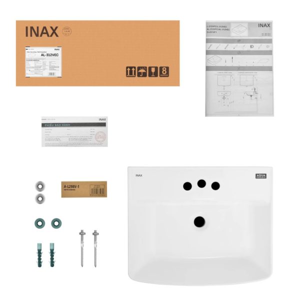Ảnh công trình thực tế Chậu rửa Lavabo Inax AL-312V(EC/FC) treo tường