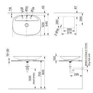 Alternative view of Chậu rửa đặt Bồn INAX AL-S640VFC
