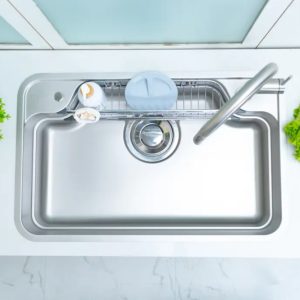 Ảnh công trình thực tế Chậu rửa chén NOBINOX ARVO B180 chống xước 1 hộc