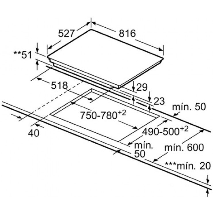 Alternative view of Bếp từ Bosch PIE875DC1E Series 8 4 vùng nấu
