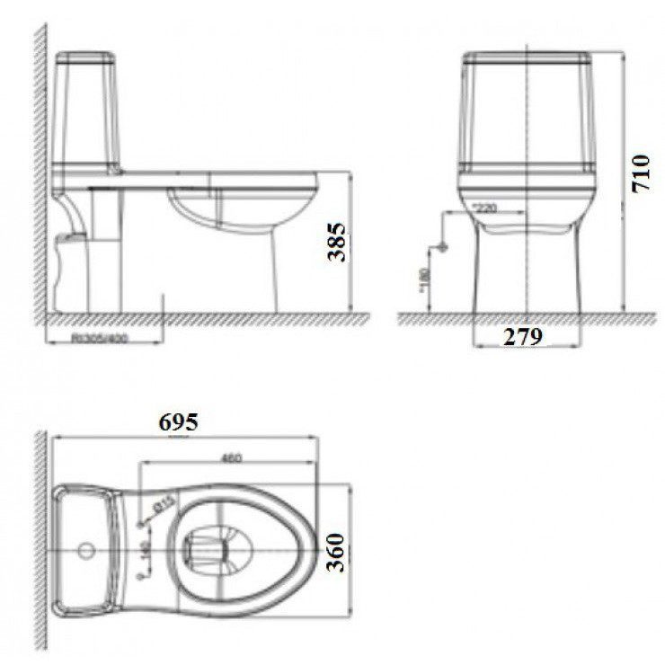 Alternative view of Bồn Cầu American Standard VF-1858SW Nắp Rửa Cơ M4A839 Cozy