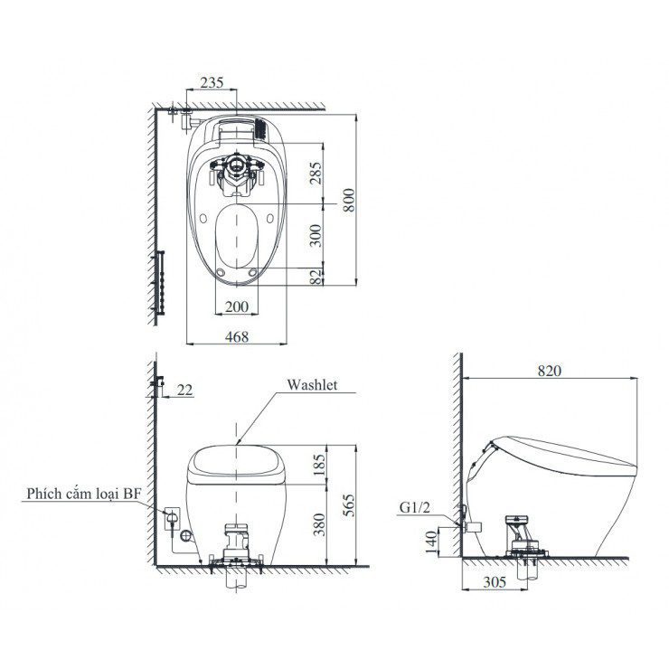 Ảnh công trình thực tế Bồn Cầu Thông Minh TOTO CS900KVT#NW1/T53P100VR NEOREST NX I