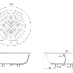 Ảnh công trình thực tế Bồn Tắm TOTO PPY1720HPTE#P Ngọc Trai