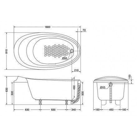 Alternative view of Bồn Tắm TOTO PPY1610PTE#S Ngọc Trai
