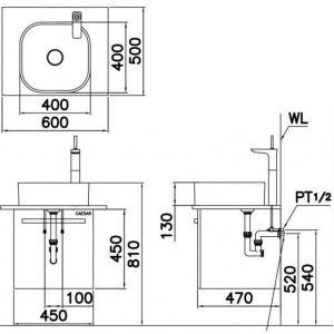 Ảnh công trình thực tế Lavabo CAESAR LF5256 Đặt Bàn