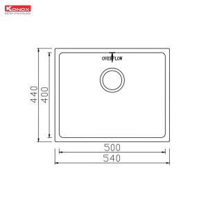 Ảnh công trình thực tế Chậu rửa bát Konox KN5444SU Dekor