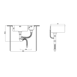 Ảnh công trình thực tế Chậu rửa chén inox Hafele HS21-SSN2S80P 567.94.080