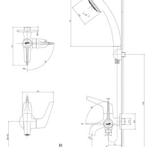 Alternative view of Vòi Sen Lạnh Inax BFV-17-8C Tay Sen Tăng Áp Mạ Crom