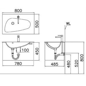Ảnh công trình thực tế Lavabo CAESAR LF5036 Đặt Bàn