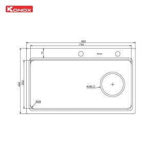 Ảnh công trình thực tế Chậu rửa bát Konox Workstation Sink KN8048TS Dekor