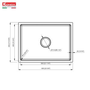 Ảnh công trình thực tế Chậu rửa bát Konox KN6044SU Dekor